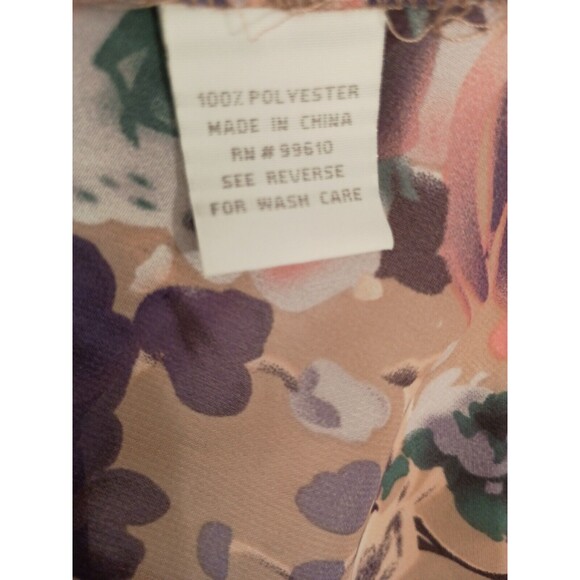 Tramp Blouse Size M Pink Multicolor Sleeveless Floral - Picture 8 of 8